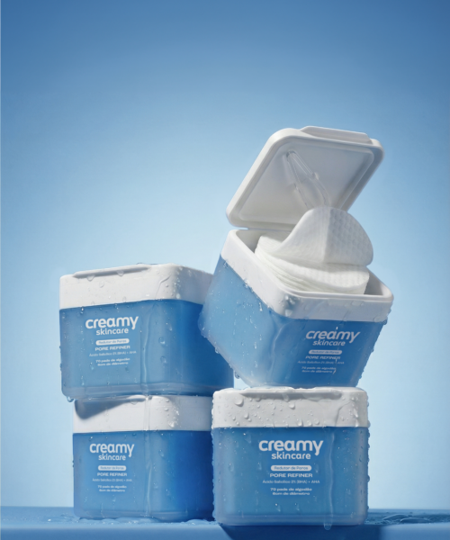 Creamy lança Pore Refiner, tratamento em pads que atua diretamente em poros visíveis e textura da pele