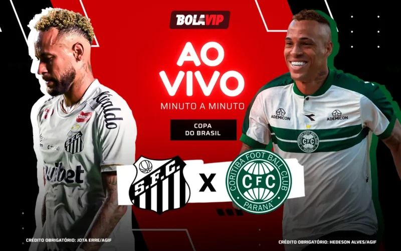 Santos e Coritiba se enfrentam na Vila Belmiro na abertura da 5ª rodada da Copa do Brasil
