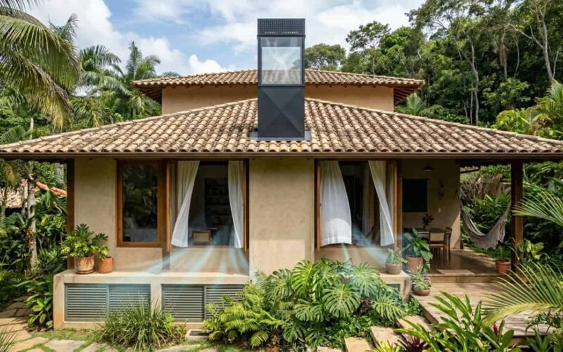 Chaminé solar inovadora abaixa temperatura interna em 15°C sem necessidade de eletricidade e com investimento reduzido